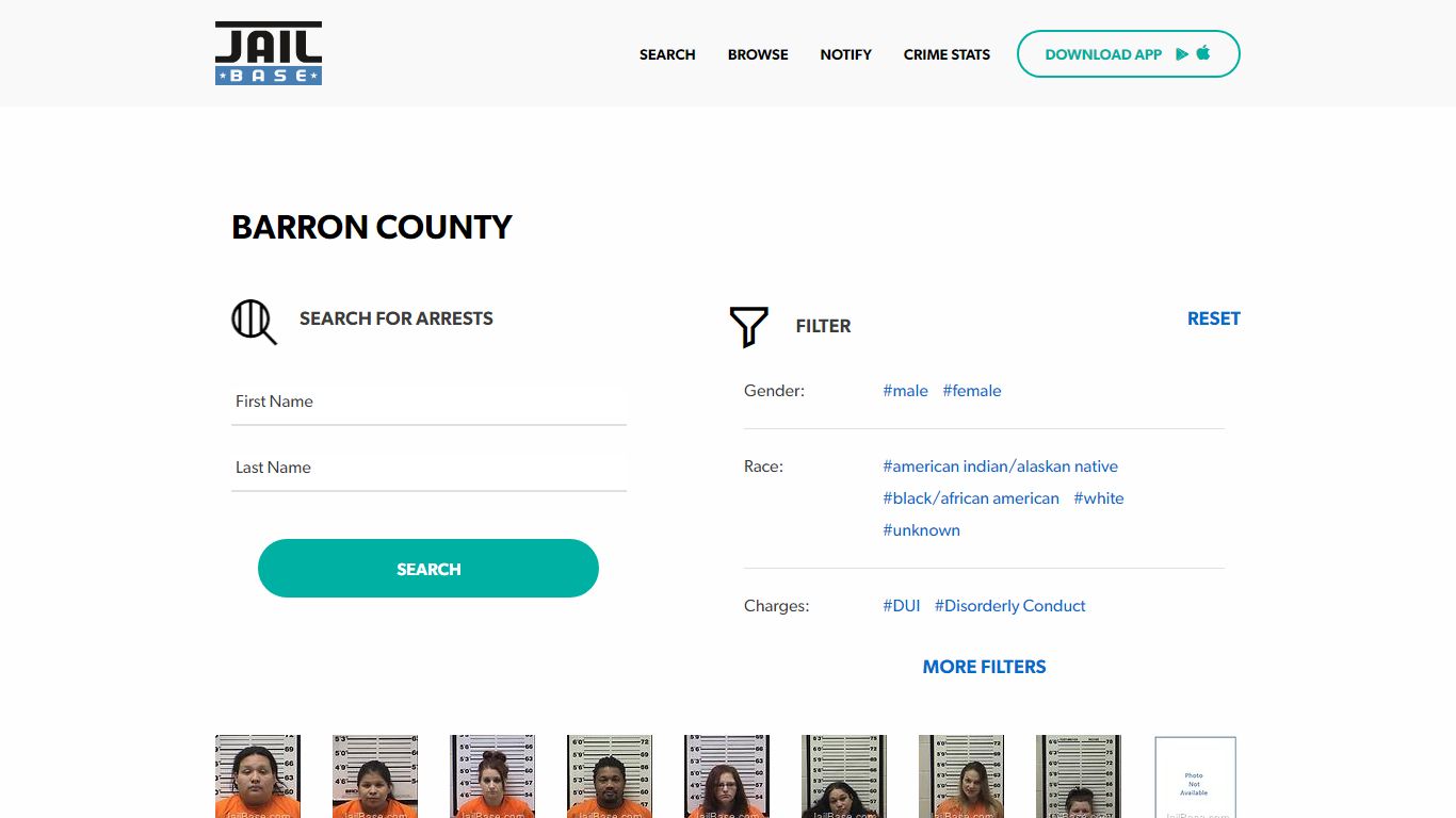 Barron County Jail Inmate Search and Mugshots | JailBase